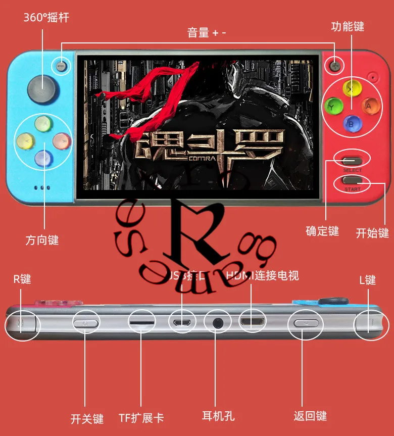 Powkiddy X7 5 0 дюймов Ретро портативная игровая консоль видео игровые плееры MP4 MP5