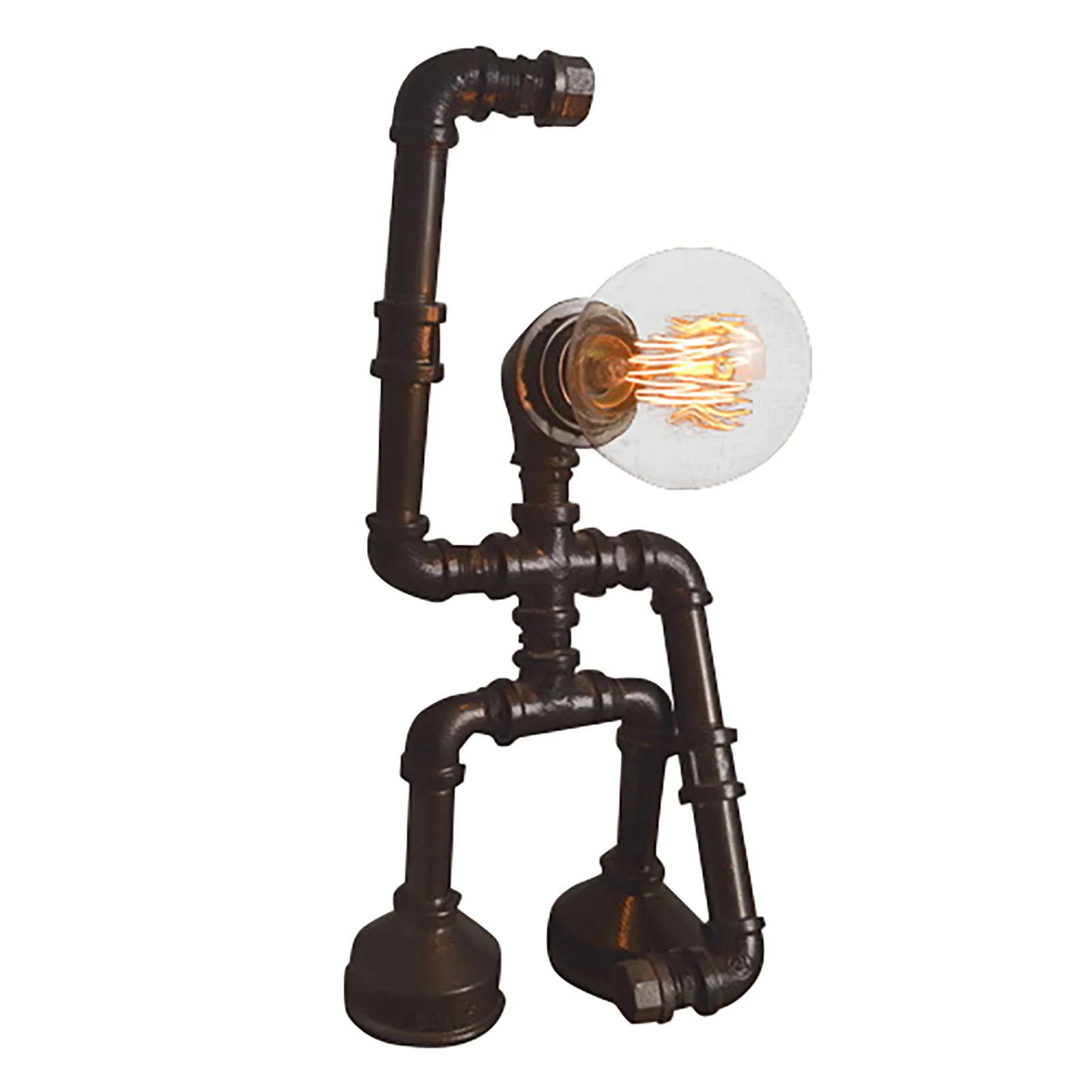 

New Unique Retro Design Lights Retro Table Lamp Industrial-steam Punk Lamp Loft Style Rustic Metal Lamp For Various Places