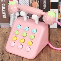 children pretend play toy color landline phone game dial telephone toy for early education learning kit kids gift