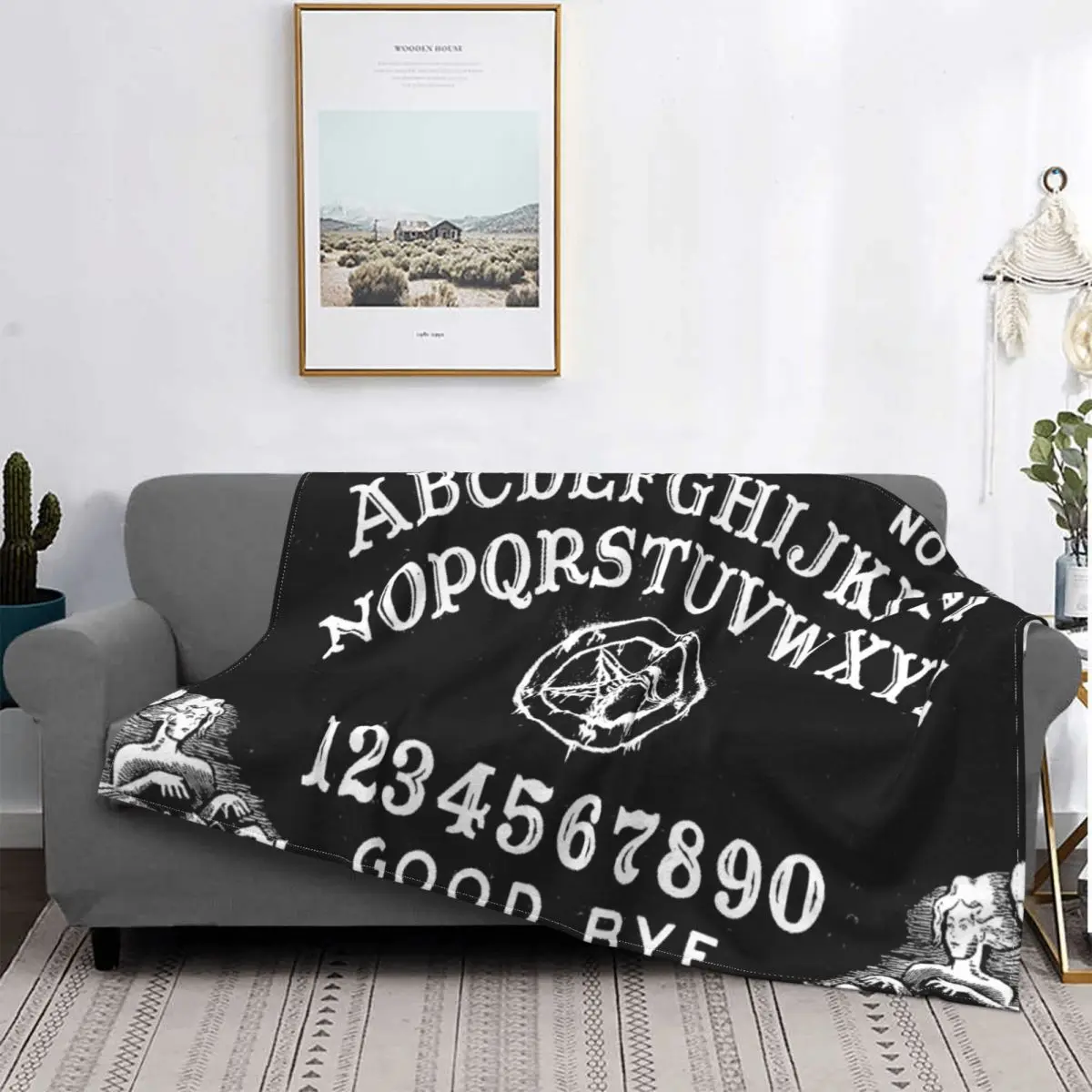 

Ouija-Manta a cuadros para cama, toalla de playa de lujo, 1575