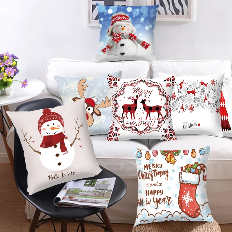 

Pink Car Accessories Christmas Pillow Cases Sofa Cushion Cover Bed Pillowcase decoration fashion pillowcase45*45cm