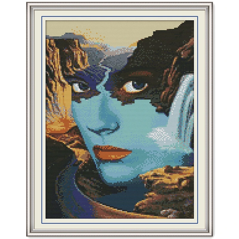 

Beauty and lake cross stitch kit aida 14ct 11ct count print canvas cross stitches needlework embroidery DIY handmade