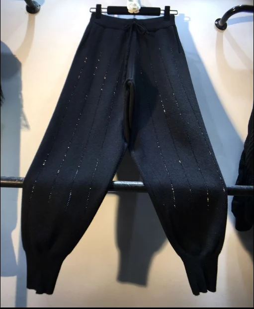 Европейские свободные брюки для женщин 2021 весна лето новые тяжелые вертикальные