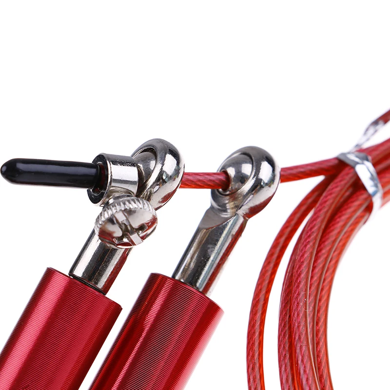 

Sport Speed Jump Rope Ball Bearing Metal Handle Skipping Stainless Steel Cable Fitness Equipment