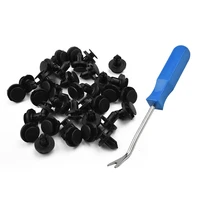 bumper clip removal tool lot replacement accessories black nylon car rivets clips set 8mm push type for nissan spare