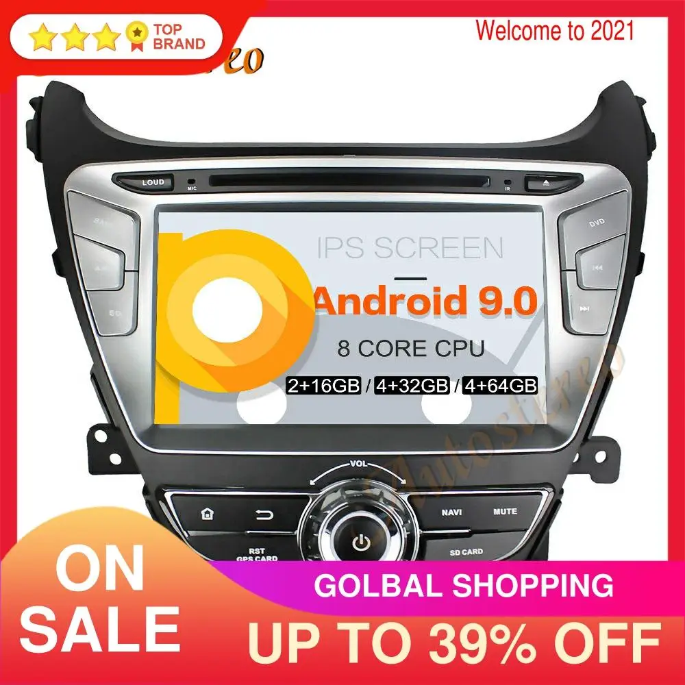 

Car DVD Player Android9 PX5/PX6 GPS Navigation For Hyundai Elantra 2014-2016 Auto Radio Stereo Head Unit Multimedia Player DSP