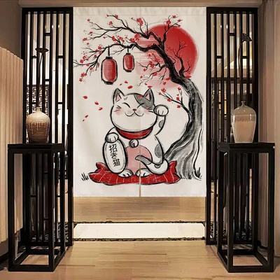 Занавеска для окна в японском стиле | Дом и сад