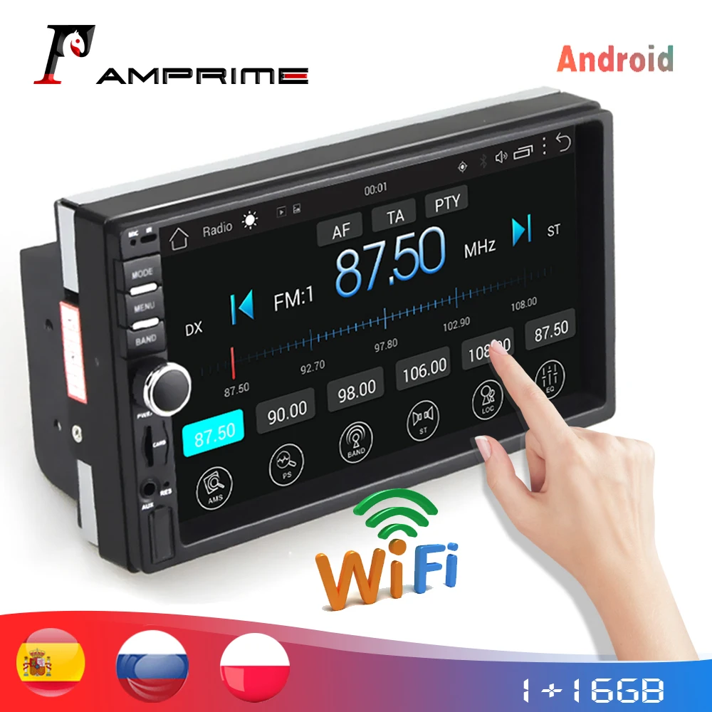 AMPrime 2 Din Android автомобильное радио GPS навигация " 2din универсальный автомобильный стерео аудио Bluetooth Wifi USB без DVD Авторадио MP5 плеер