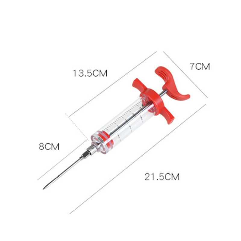 1 Pcs Seasoning Syringe Turkey Needle Steak Grilled Sauce Marinade Barbecue Flavor Red Wine Injector | Дом и сад