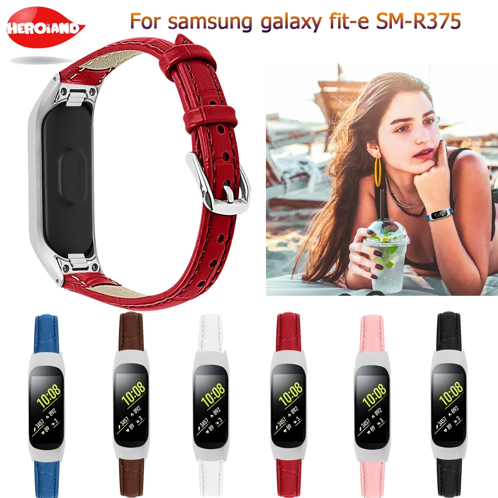 

For Samsung Galaxy fit-e SM-R375 Smart Bracelet Genuine Leather Strap Band fashion Watchband Replacement Wristband Bracelet Belt