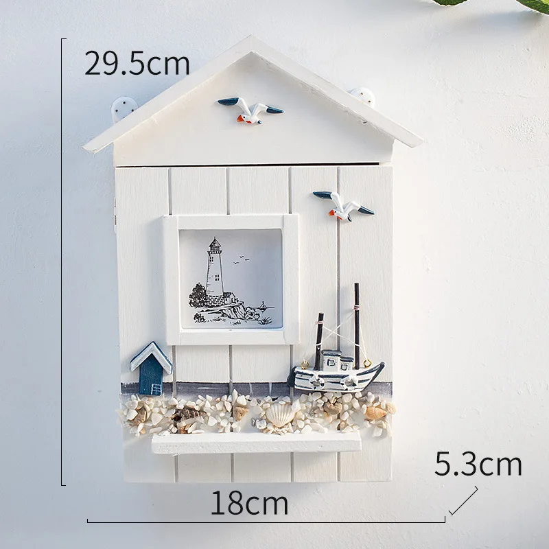 Креативный Seabird Sea Tower Key House ящик для хранения ключей из твердой древесины