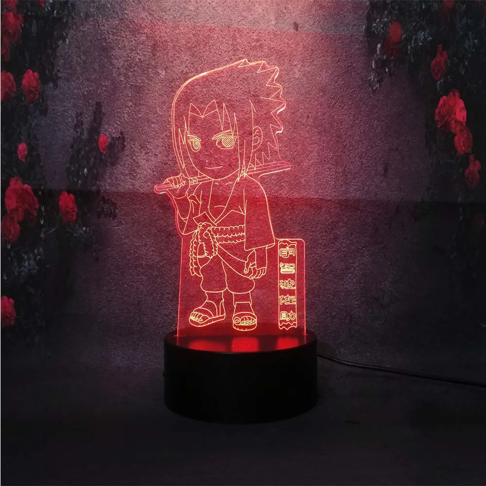 naruto COOL Boy Naruto Sasuke 3D USB Child current Desk Table lamp cartooncomic figure Night Light kid baby sleep bedroom Decor gifts - Испускаемый цвет: naruto