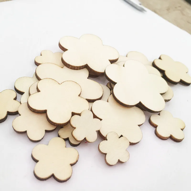 100 шт. необработанный зубной налет из МДФ разных размеров | Дом и сад