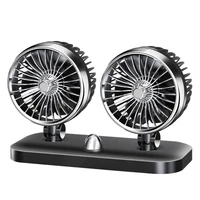 d7ya portable car fan 2 speed double head fan adjustable cooling air circulator for driver passenger side