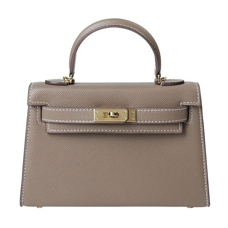 

2020 new trendy mini female bag all-match leather bag portable second-generation Kelly bag shoulder messenger small bag