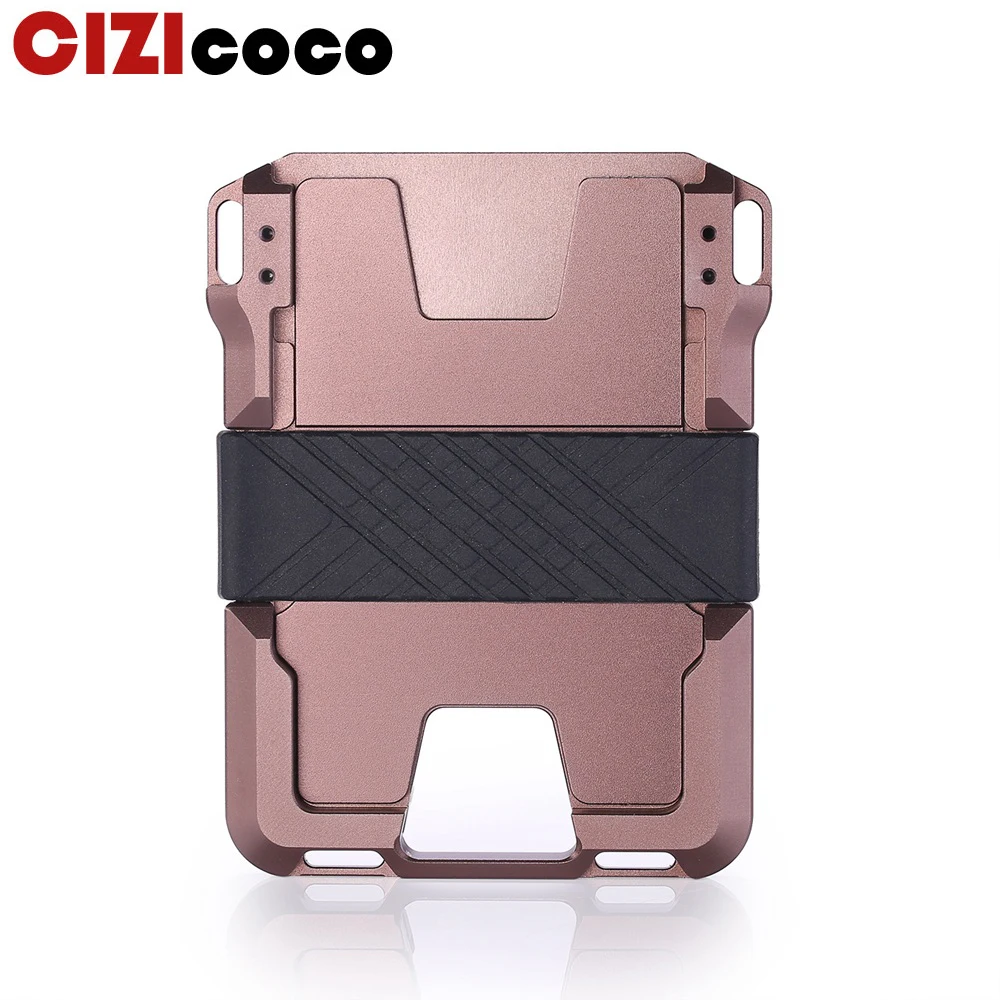 Мужской металлический алюминиевый кошелек для карт Тонкий деловой держатель