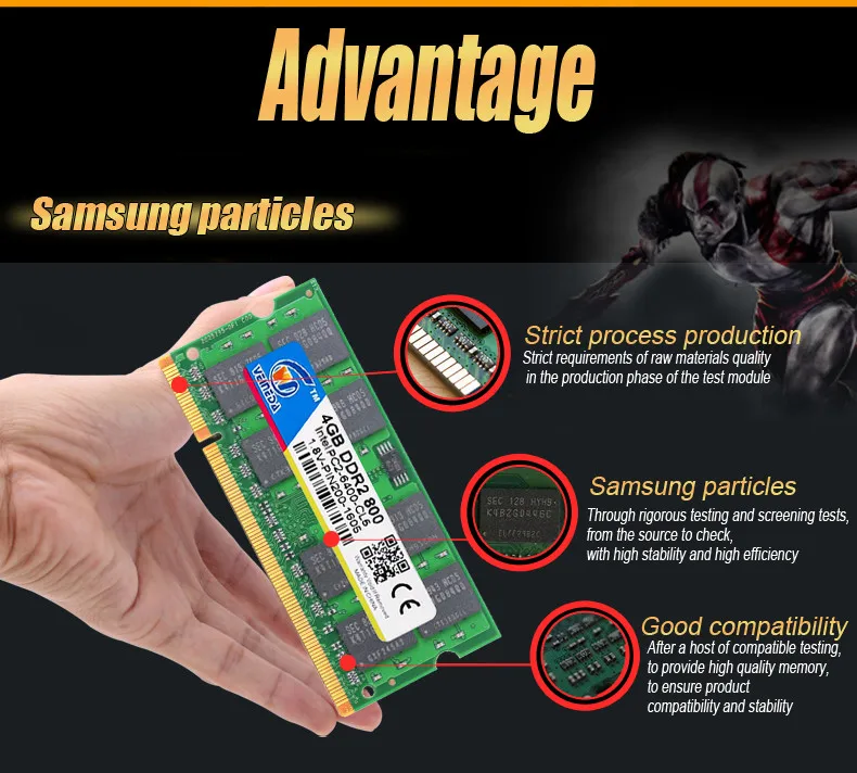 VEINEDA Sodimm 4 Гб ddr2 800 МГц оперативная память ddr2 667 МГц ноутбук для Intel amd mobo поддержка оперативной памяти ddr2 pc6400