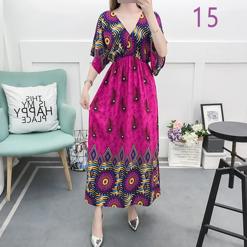 Женское летнее платье 2020 корейское повседневное длинное с коротким рукавом