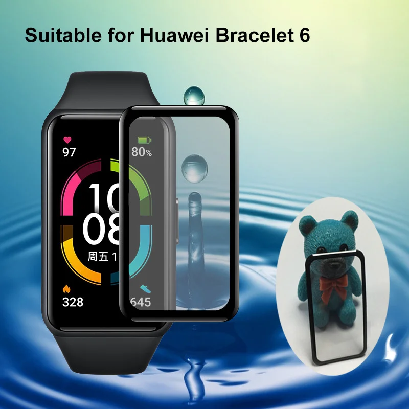 1PC Soft Film Suitable For Huawei Glory Bracelet 6 3D Curved Watch Soft Film Bracelet 6 HD Full Screen Watch Film Composite Film