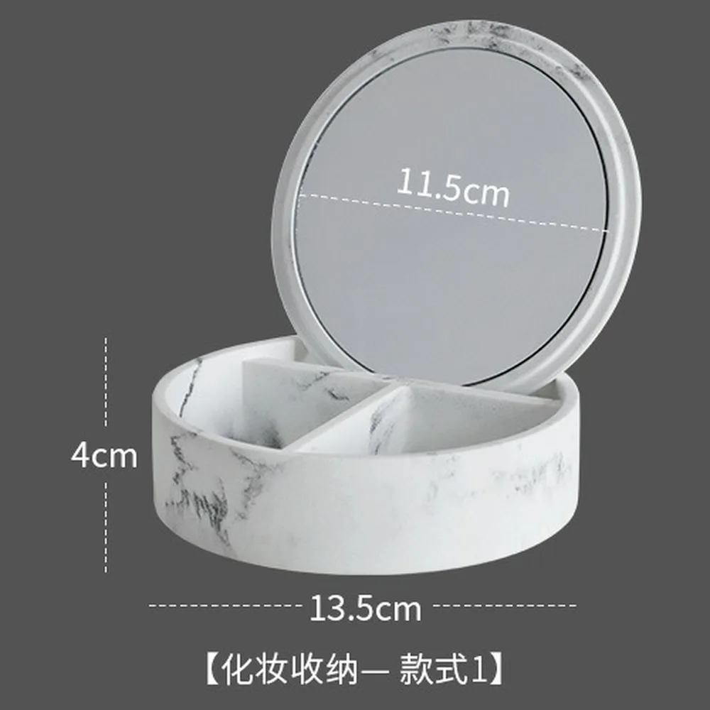 

Nordic Creative Office Supplies Hexagonal Resin Marble Pen Desktop Jewelry Cosmetic Storage Box Wy10246