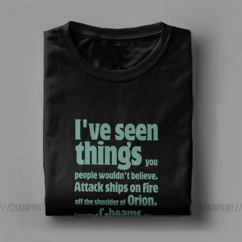 Мужская футболка из 100% хлопка винтажная с изображением слезы в дождь надписью Blade