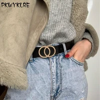 new ladies belt famous brand pearl inlaid high quality belt luxury design fashion wild jeans dress waist luxury decorative belt