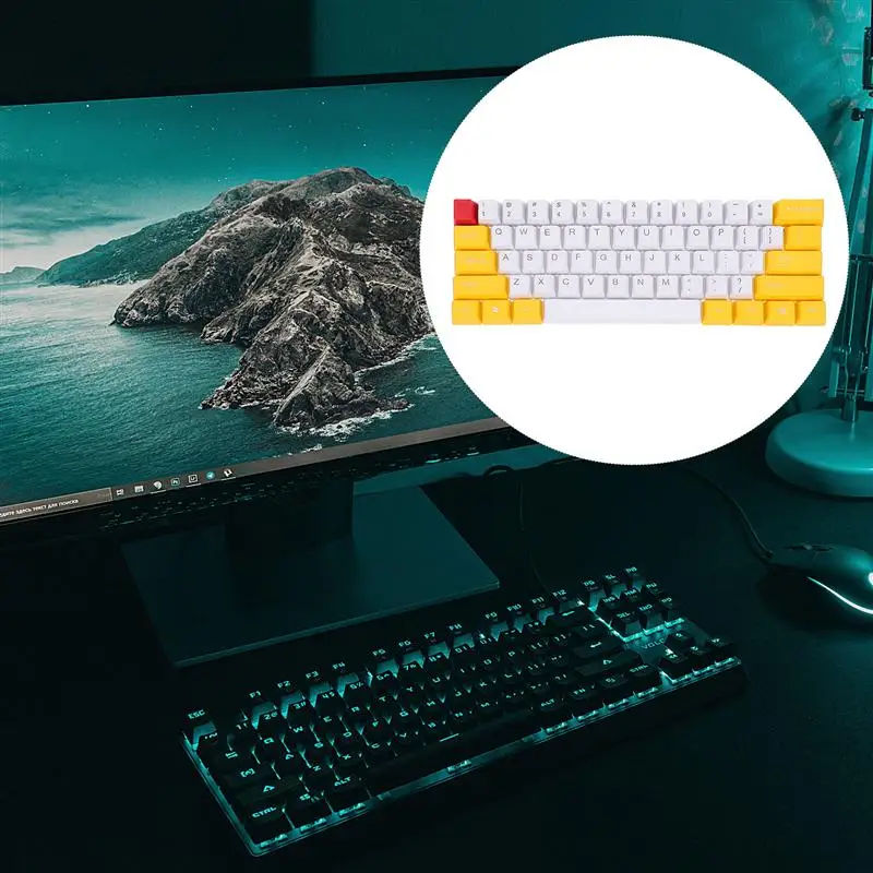 

1 Set/61PCS Dye Sublimation Key Cap Computer Mechanical Keyboard DIY Supply