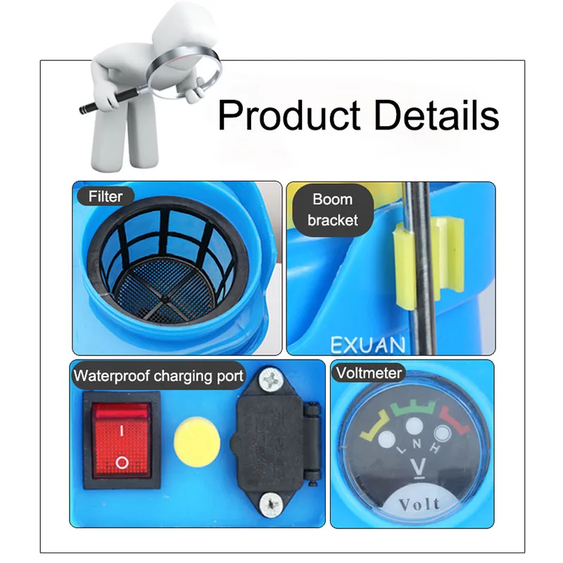 Электрический распылитель сельскохозяйственный рюкзак перезаряжаемый