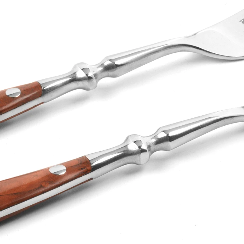 Столовые приборы из нержавеющей стали ножи для стейка вилка салата ложка