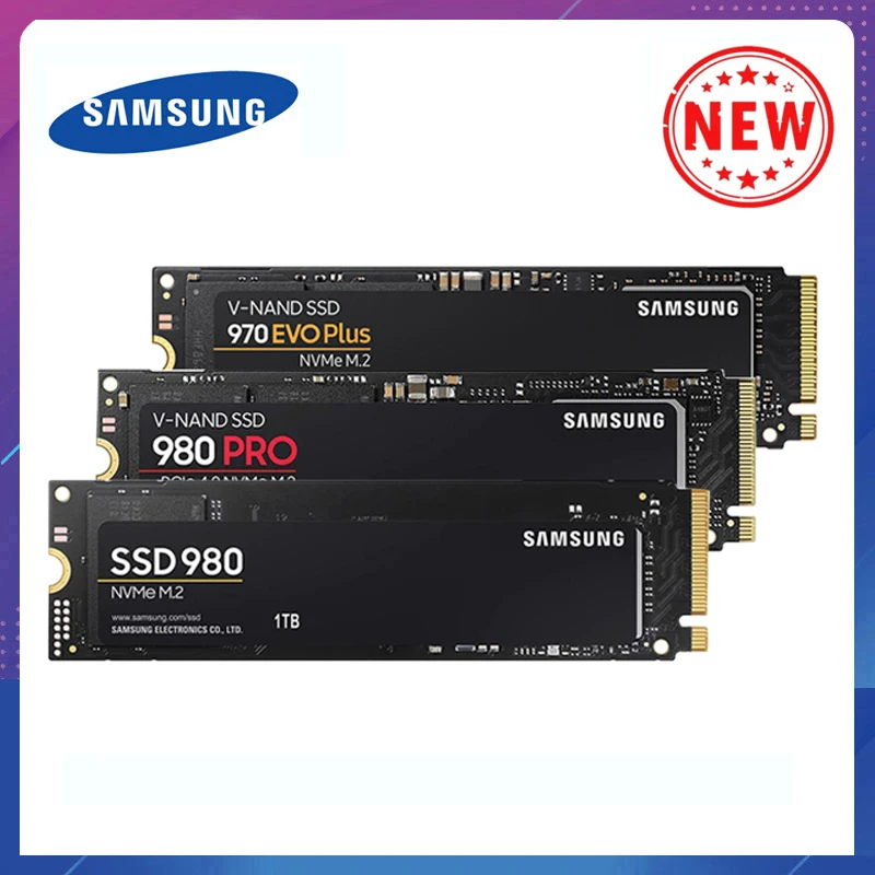 SAMSUNG M2 SSD M.2 1TB 500G 250G HD NVMe 980 pro Hard Drive HDD Hard Disk 1TB 970 EVO Plus Solid State PCIe for Laptop 1to
