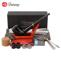 smoke pipe set ebony tobacco pipe smoking herb grinder pipe filter cleaning gift box for smoking accessories