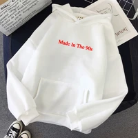 90s letter print hoodies for teen girls oversize itself sweatshirt women winter warm streetwear couple clothes tops blackpink