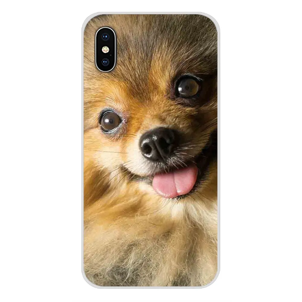 Своего померанского шпица собаки для Apple iPhone X XR XS MAX 4 4S 5 5S 5C SE 6 6S 7 8 Plus ipod Аксессуары