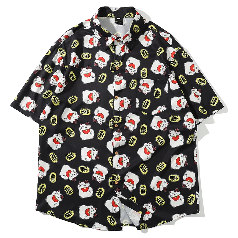 Мужские Пляжные рубашки повседневные в европейском и американском стиле с