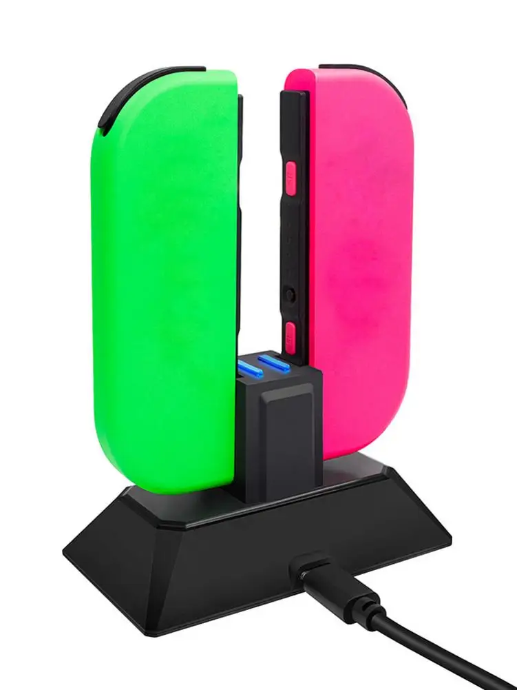 Зарядная док станция для контроллера Nintendo LED зарядное устройство Switch геймпад