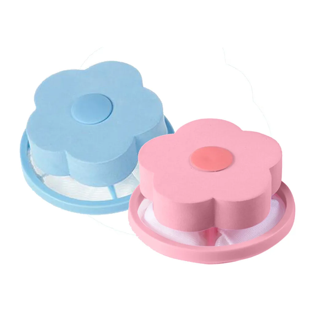 Mesh Filtering Hair Removal Floating 2Pcs Filter Bag Washer Style Laundry Clean Tools Kitchen Accessories Аксессуары для кухни |