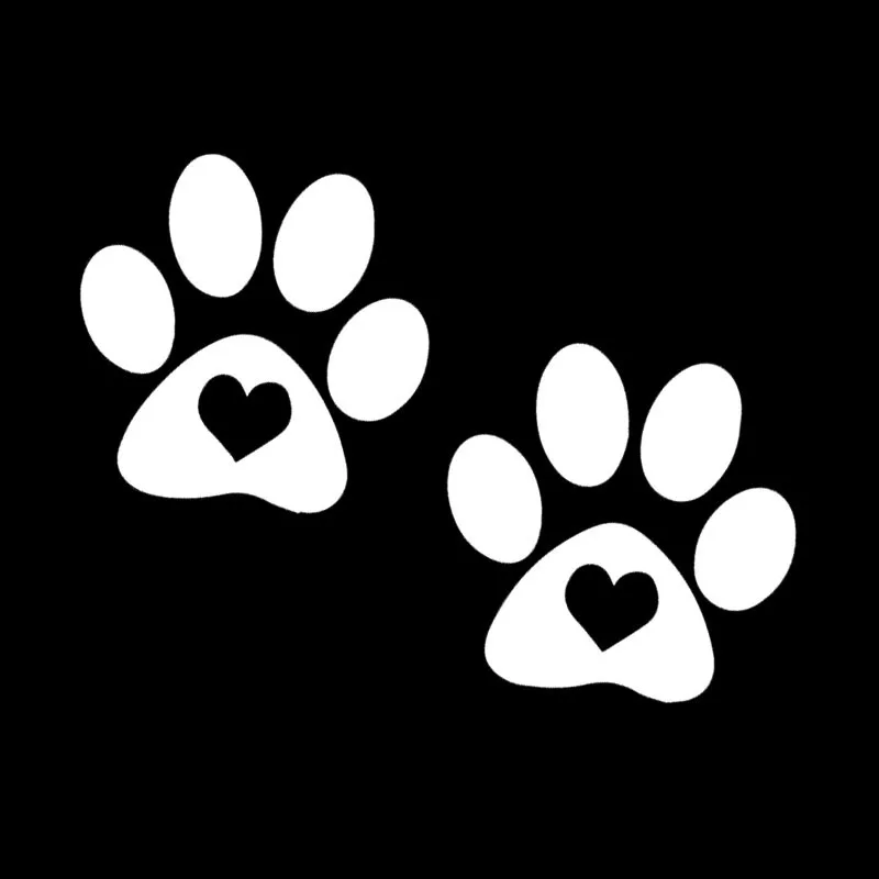 Милые автомобильные наклейки Volkrays с принтом лапы сердца собаки аксессуары для