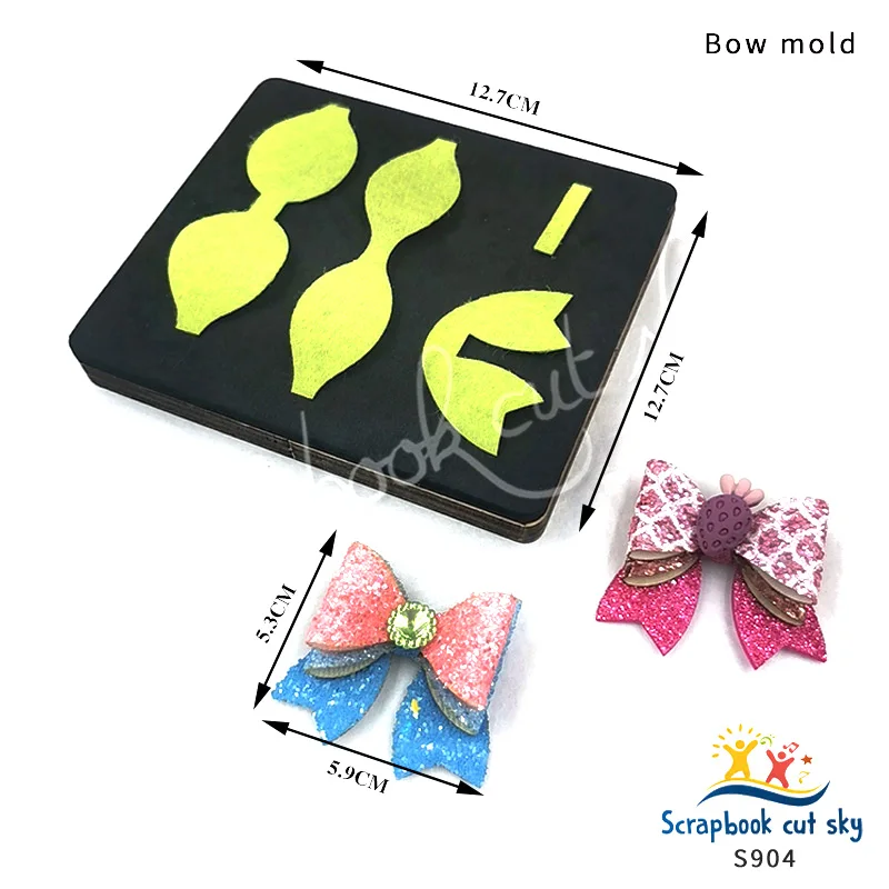 

S904 Double-layer bow tie assembly die-cut wooden mold scrapbook steel-wood mold