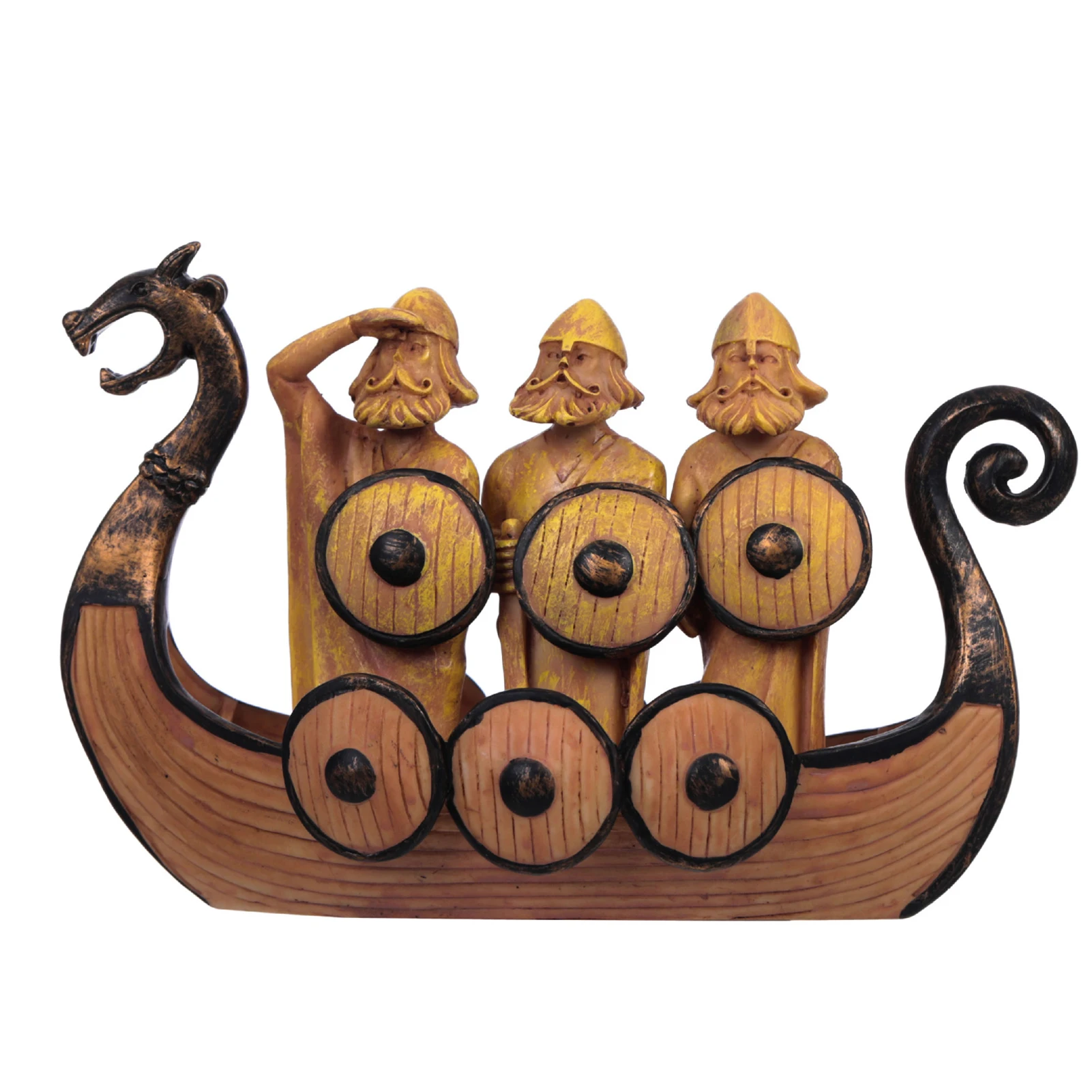 Resin Viking Boat Dragon Ornament Retro Ships Decoration Handicraft Home | Дом и сад