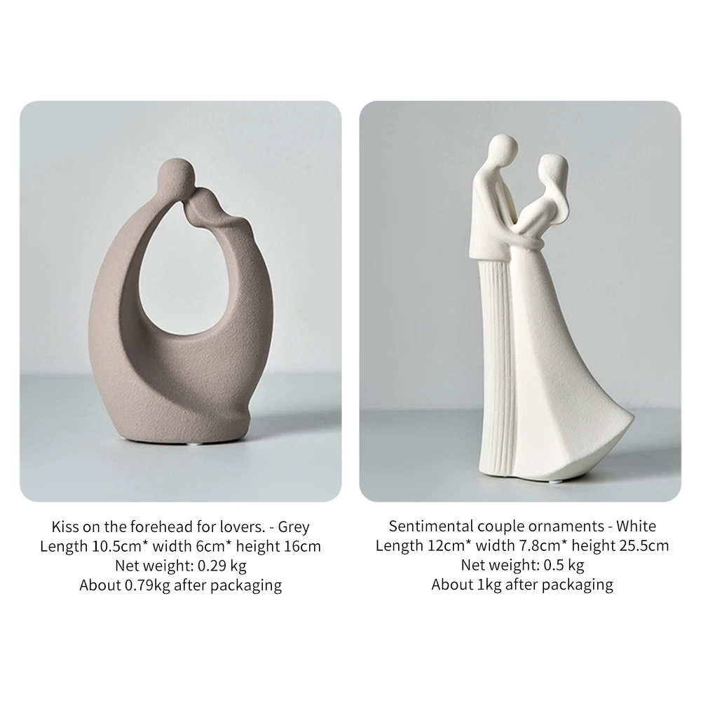 Абстрактная Статуэтка для пар керамическая фигурка скульптура скандинавский