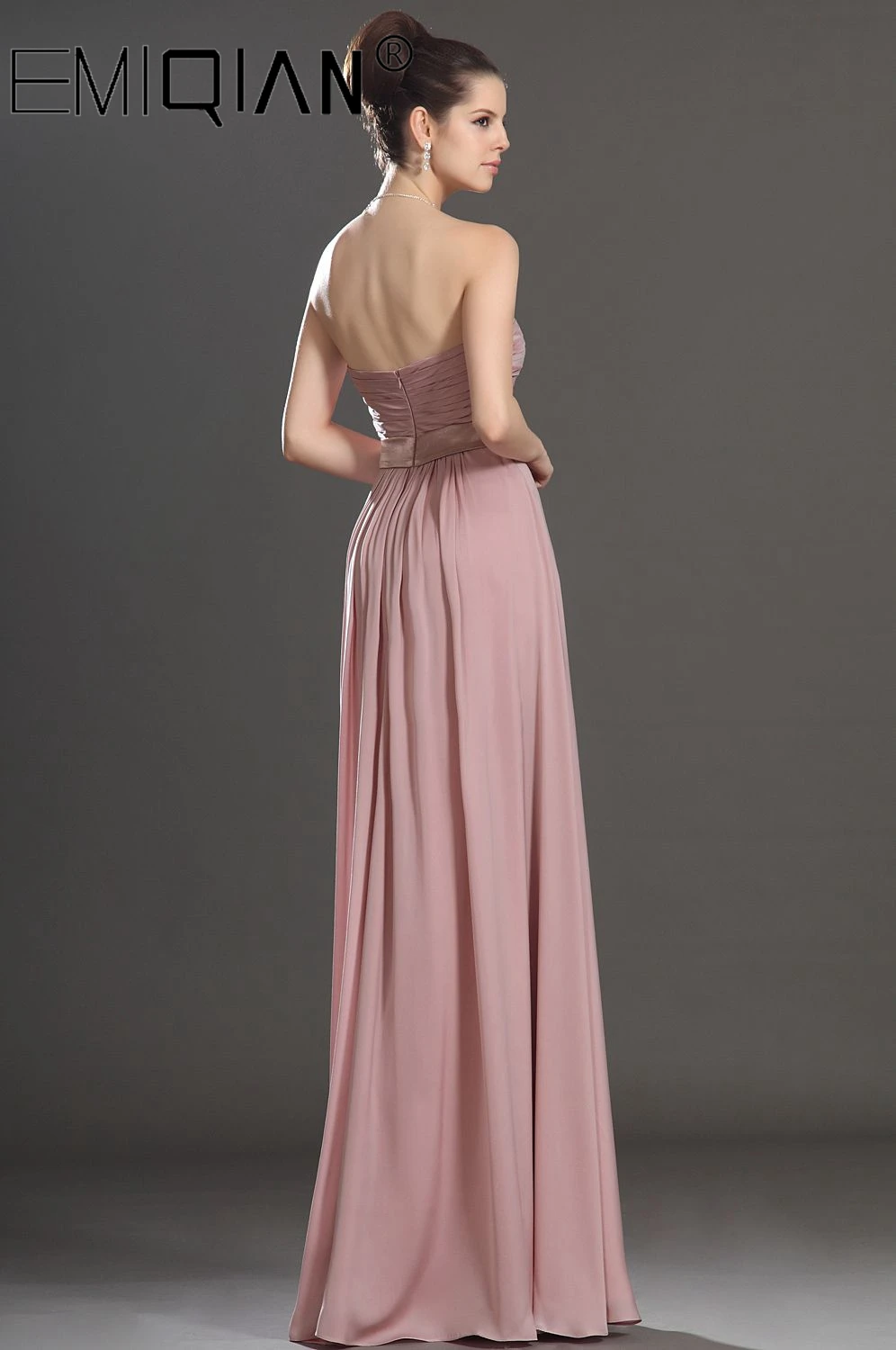 Очаровательное вечернее платье А силуэта без бретелек вечерние платья в стиле