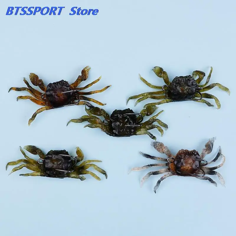 Яркая Мягкая рыболовная прикормка искусственные приманки краб с острыми