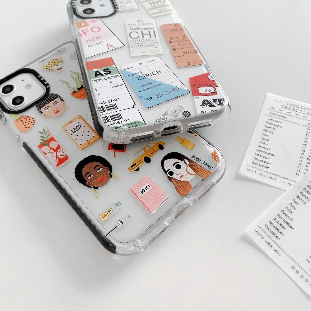 Хит продаж шикарные авиабилеты путешествия ярлык стикера Телефон чехол для iPhone 7
