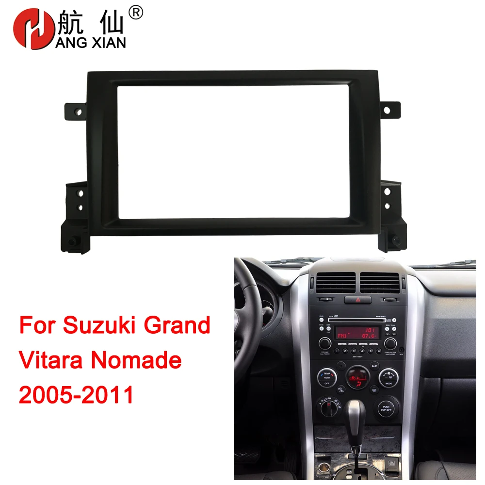 

HANGXIAN 2Din Car Radio Fascia for Suzuki Grand Vitara Nomade 2005-2011 car DVD Panel Dash Kit Installation Frame Trim Bezel