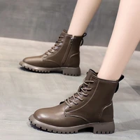 ankle boots womens flat boots fashion 2022 fallwinter non slip waterproof thick soled shoes boots warm shoes