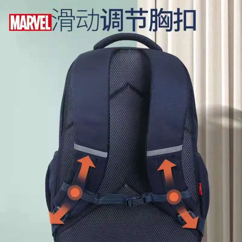 2021 Disney New Causal School Bags For Boys Primary Student Shoulder Orthopedic Backpack Spider Iron Man Captain America Gift