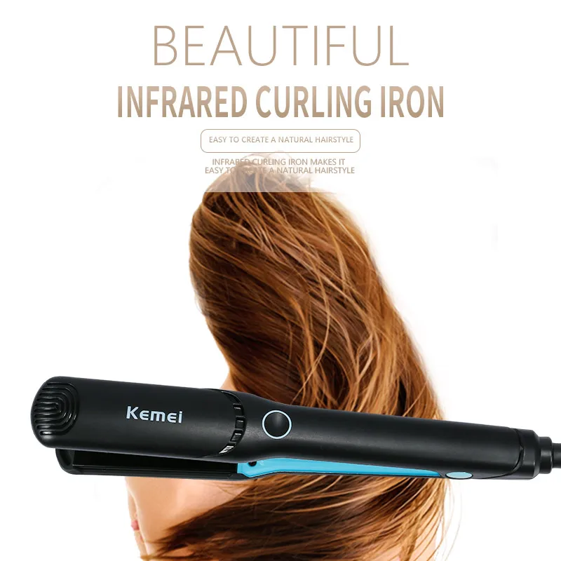 

Kemei Professional Flat Iron Hair Straightener Ceramic Styling Tools Coating Straightening Iron for Hair Curling Flat Iron