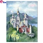 Алмазная 5D картина сделай сам Neuschwanstein, полное квадратное и круглое покрытие, вышивка алмазный замок, пейзаж, мозаика, настенное искусство