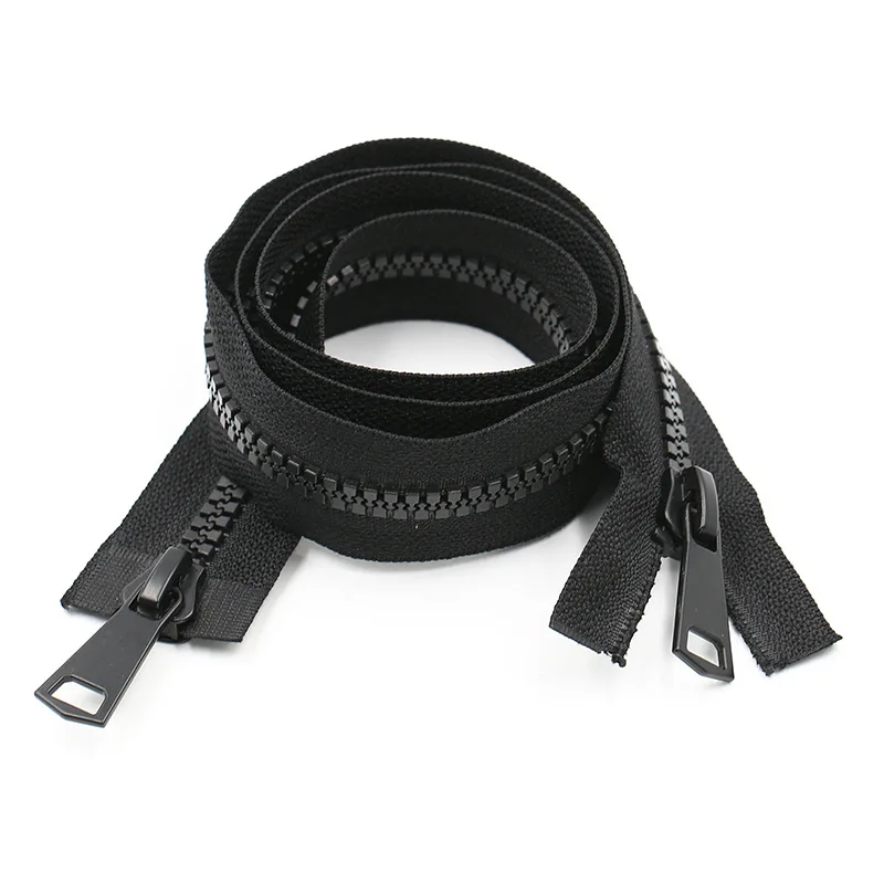 Черный Meetee 2 шт 60-120 см 8# Смола двусторонний на молнии пуховик на молнии DIY длинная одежда Двухсторонний Слайдер ручной Швейные материалы ZA004 - Цвет: Черный