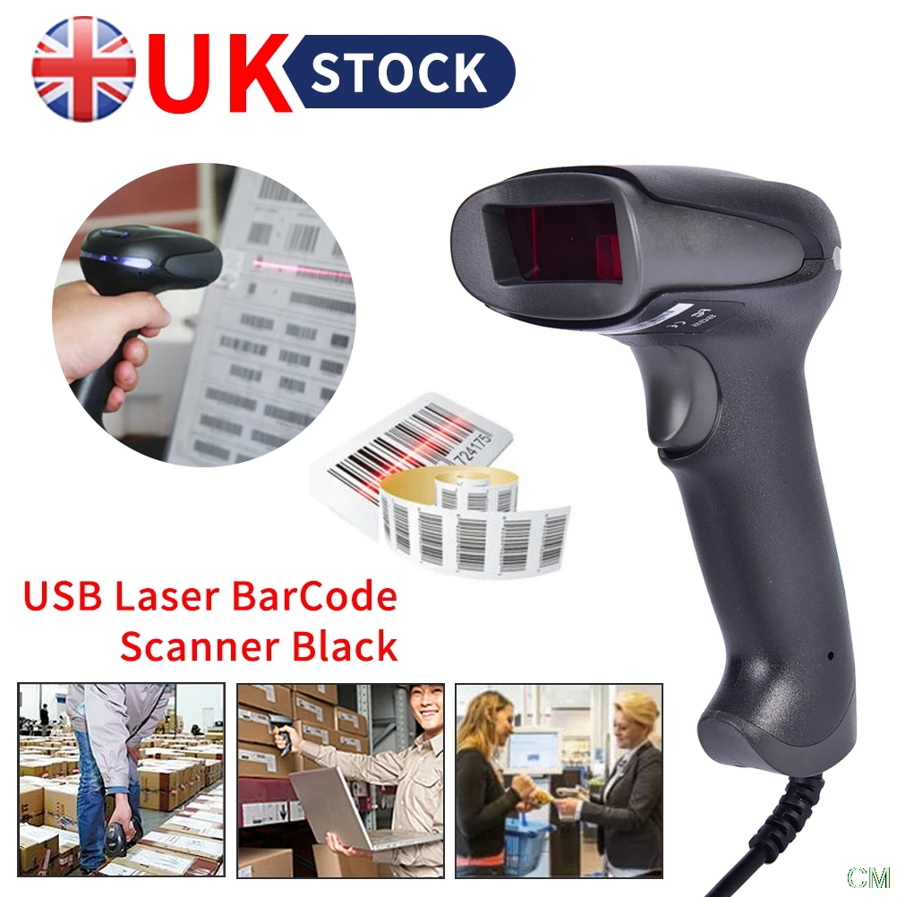 

Portable USB Laser Scanner Wired Bar Code Reader Handheld Scan For POS Machine